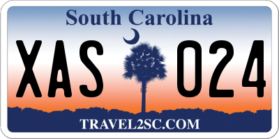 SC license plate XAS024
