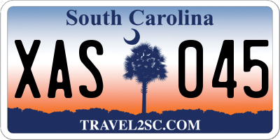 SC license plate XAS045