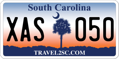 SC license plate XAS050