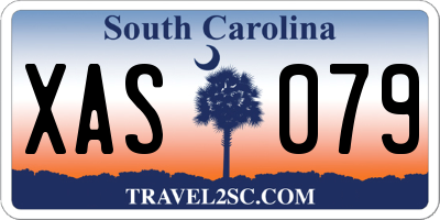 SC license plate XAS079