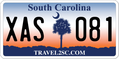 SC license plate XAS081