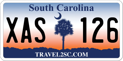 SC license plate XAS126