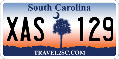 SC license plate XAS129