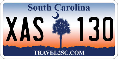 SC license plate XAS130