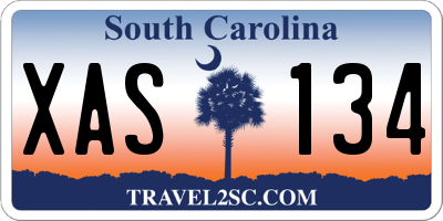 SC license plate XAS134