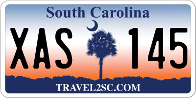 SC license plate XAS145