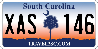 SC license plate XAS146