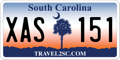 SC license plate XAS151