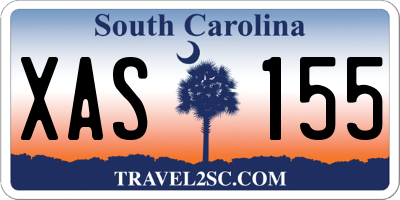 SC license plate XAS155