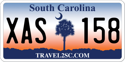 SC license plate XAS158