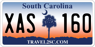 SC license plate XAS160
