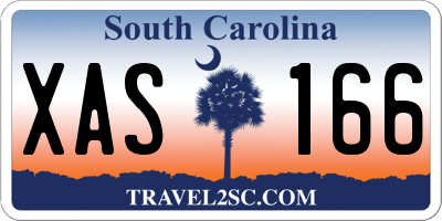 SC license plate XAS166