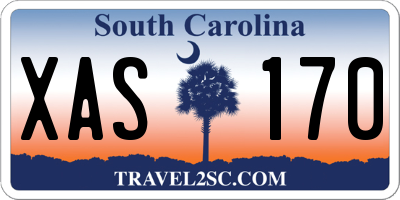 SC license plate XAS170
