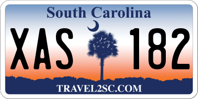 SC license plate XAS182
