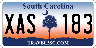 SC license plate XAS183