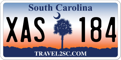 SC license plate XAS184