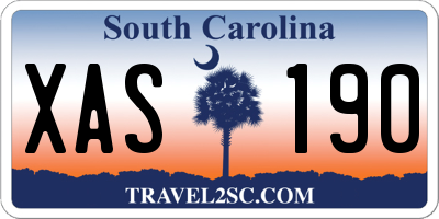 SC license plate XAS190