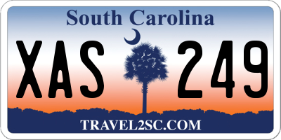 SC license plate XAS249