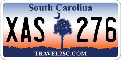 SC license plate XAS276