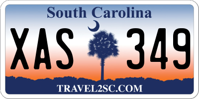 SC license plate XAS349