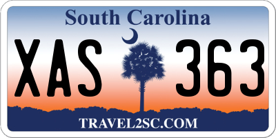 SC license plate XAS363