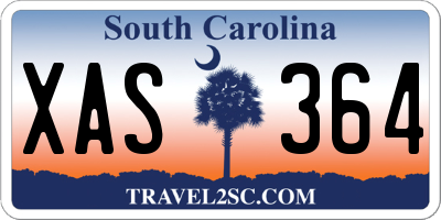 SC license plate XAS364