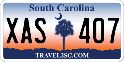 SC license plate XAS407