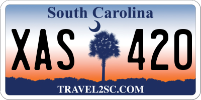 SC license plate XAS420
