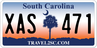 SC license plate XAS471
