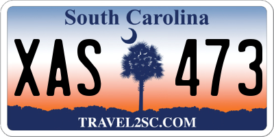 SC license plate XAS473