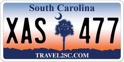SC license plate XAS477