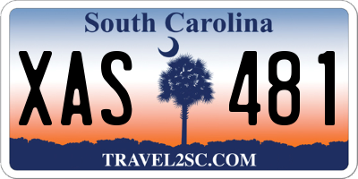 SC license plate XAS481