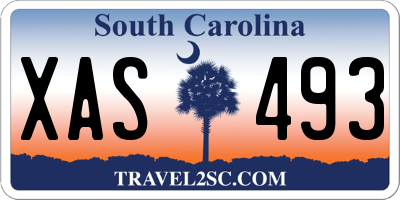 SC license plate XAS493