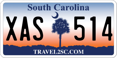 SC license plate XAS514