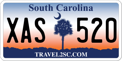 SC license plate XAS520