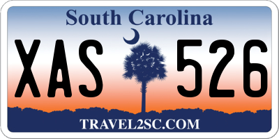 SC license plate XAS526