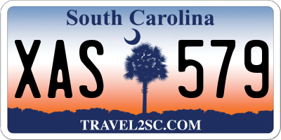 SC license plate XAS579