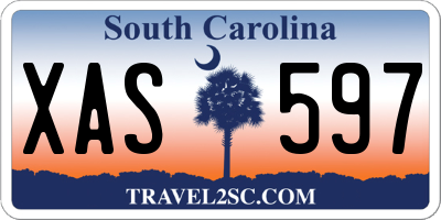 SC license plate XAS597