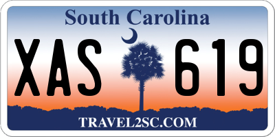 SC license plate XAS619