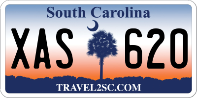 SC license plate XAS620