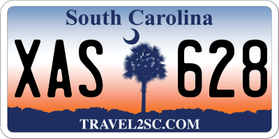 SC license plate XAS628