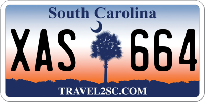 SC license plate XAS664