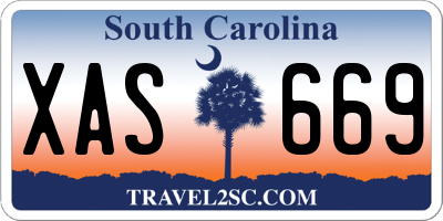 SC license plate XAS669