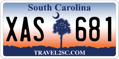 SC license plate XAS681