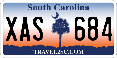 SC license plate XAS684