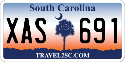 SC license plate XAS691