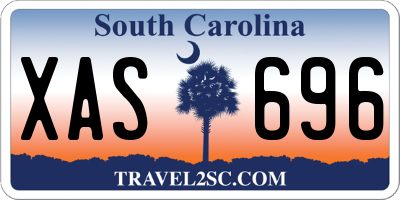 SC license plate XAS696
