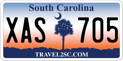 SC license plate XAS705