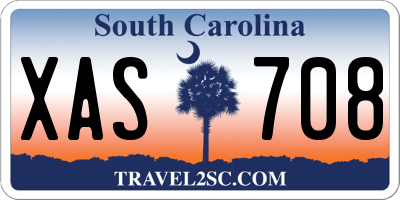 SC license plate XAS708