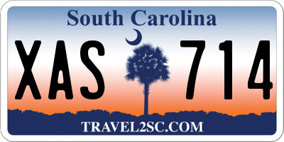 SC license plate XAS714